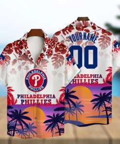 Philadelphia Phillies Custom Name And Number Major League Baseball 3D Print Hawaiian Shirt