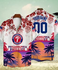 Philadelphia Phillies Custom Name And Number Major League Baseball 3D Print Hawaiian Shirt