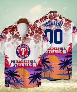 Philadelphia Phillies Custom Name And Number Major League Baseball 3D Print Hawaiian Shirt