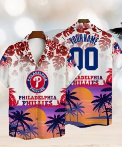 Philadelphia Phillies Custom Name And Number Major League Baseball 3D Print Hawaiian Shirt