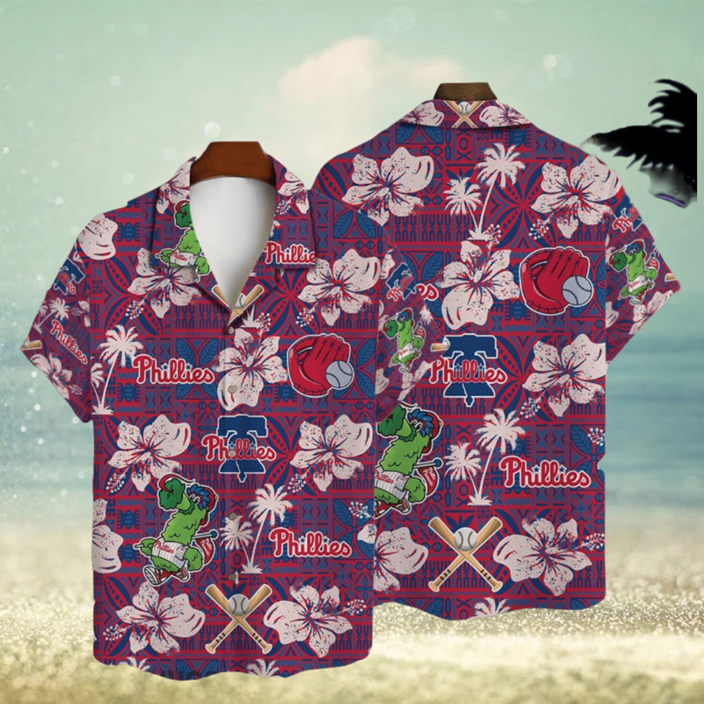 Philadelphia Phillies Hibiscus Pattern Vintage Hawaiian Shirt Philadelphia Phillies Hibiscus Pattern Vintage Hawaiian Shirt