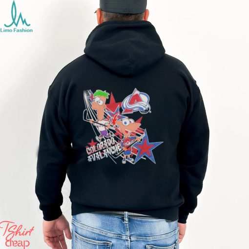 Phineas & Ferb Colorado Avalanche Hockey Black Shirt