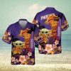 Cincinnati Bengals Baby Yoda Name Personalized Short Sleeve Button Up Tropical Hawaiian Shirt