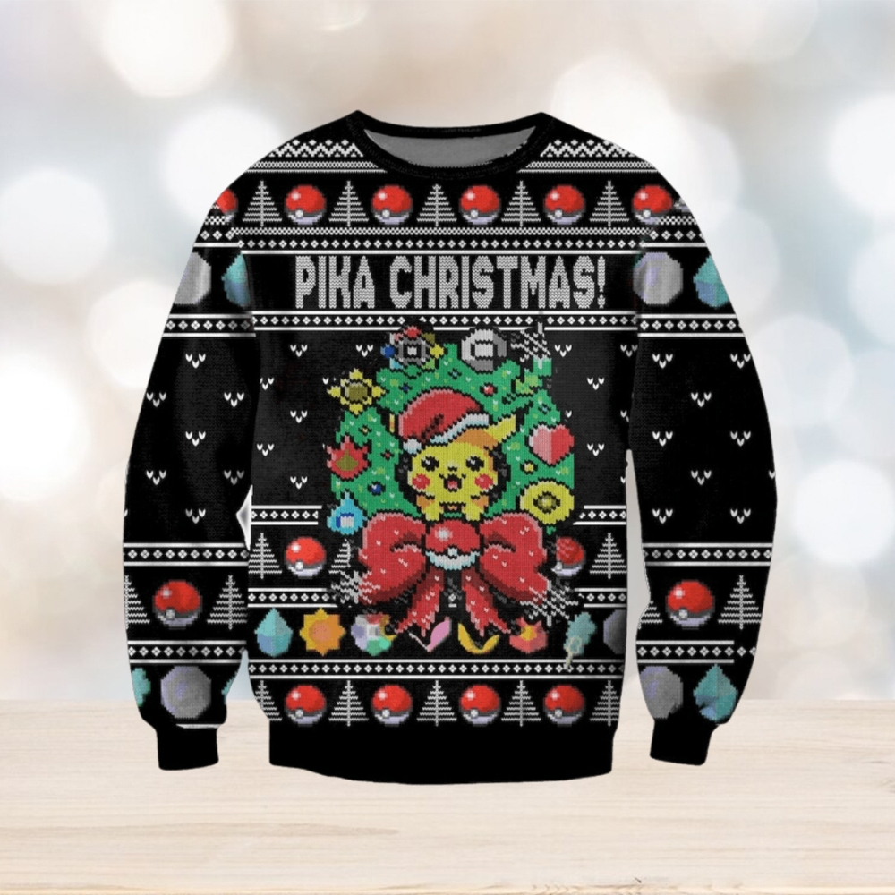 Pikachu Pika Christmas Ugly Christmas Sweater, Ugly Sweater Apparel Pikachu Pika Christmas Ugly Christmas Sweater, Ugly Sweater Apparel