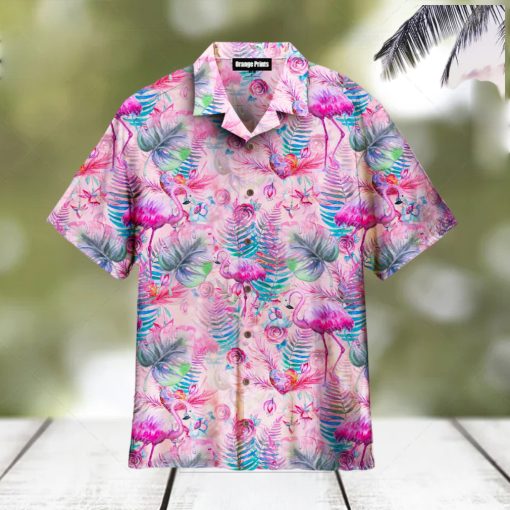 Pink Flamingo Tropical Aloha Hawaiian Shirts For Men For Women