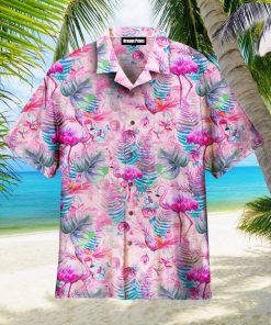 Pink Flamingo Tropical Aloha Hawaiian Shirts For Men For Women