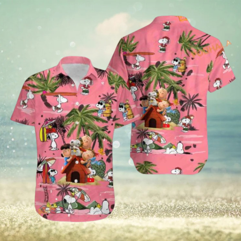 Pink Snoopy Hawaiian Shirt, Ideal Summer Beach Snoopy Present Pink Snoopy Hawaiian Shirt, Ideal Summer Beach Snoopy Present