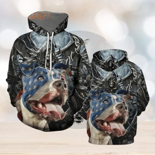 Pitbull Dog 3d All Over Print Hoodie