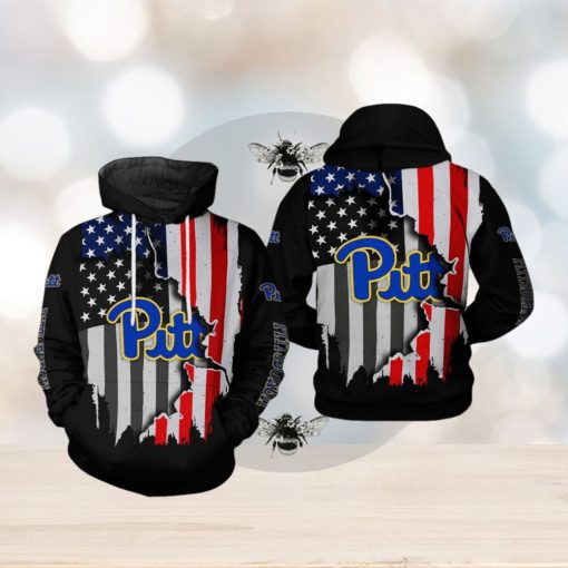 Pitt Panthers NCAA US Flag 3D Printed Hoodie