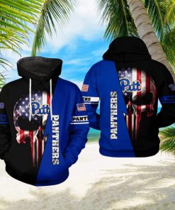 Pitt Panthers NCAA US Flag Skull 3D Printed Hoodie