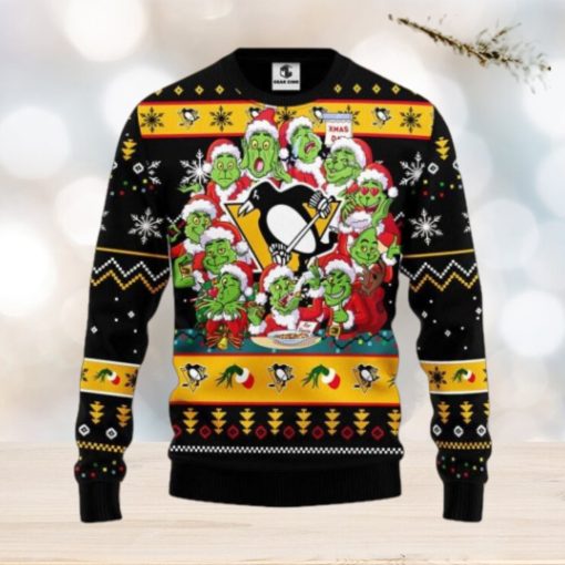 Pittsburgh Penguins 12 Grinch Xmas Day Ugly Christmas Sweater