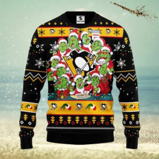 Pittsburgh Penguins 12 Grinch Xmas Day Ugly Christmas Sweater