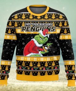 Pittsburgh Penguins Grinch Ugly Christmas Sweater Christmas Gift For Sport Fans