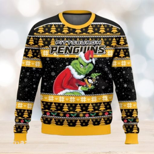 Pittsburgh Penguins Grinch Ugly Christmas Sweater Christmas Gift For Sport Fans