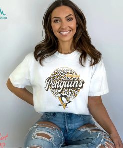 Pittsburgh Penguins Leopard Print Long Sleeve T Shirt