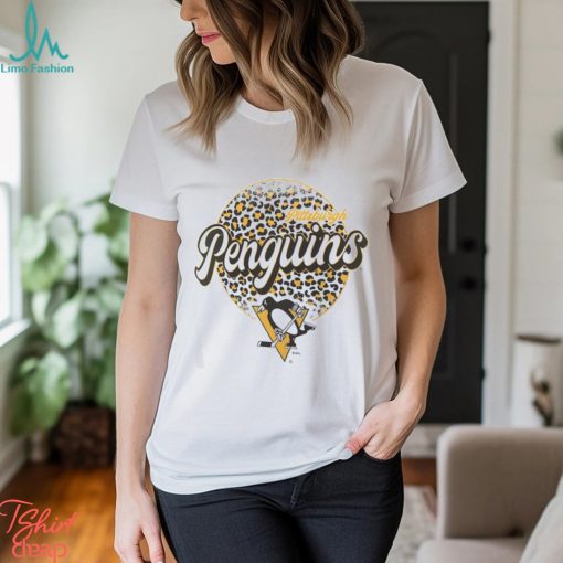 Pittsburgh Penguins Leopard Print Long Sleeve T Shirt