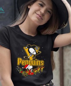 Pittsburgh Penguins NHL Santa Snoopy and Woodstock Christmas T Shirt