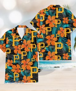 Pittsburgh Pirates Big Orange Hibiscus 3D Hawaiian Shirt Summer Gift