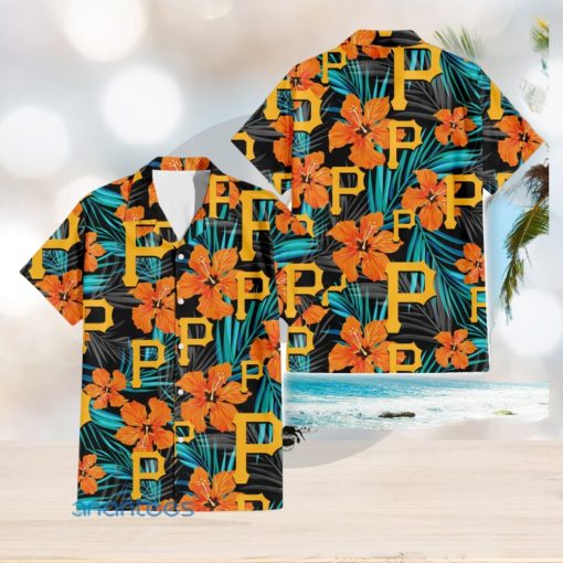 Pittsburgh Pirates Big Orange Hibiscus 3D Hawaiian Shirt Summer Gift