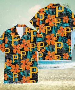 Pittsburgh Pirates Big Orange Hibiscus 3D Hawaiian Shirt Summer Gift