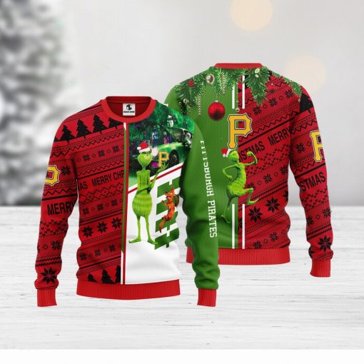 Pittsburgh Pirates Grinch & Scooby doo Christmas Ugly Sweater 1