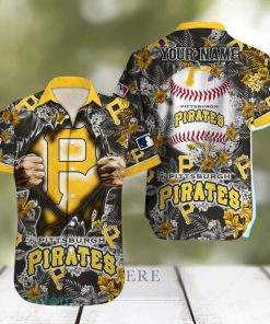 Pittsburgh Pirates MLB All Over printed 3D Beach Lover Gift Aloha Hawaiian Shirt Custom Name