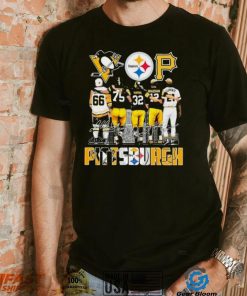 Pittsburgh Sports Teams Lemieux Greene Harris Bradshaw And Clemente Signatures Shirt