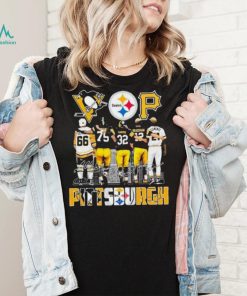 Pittsburgh Sports Teams Lemieux Greene Harris Bradshaw And Clemente Signatures Shirt