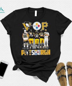 Pittsburgh Sports Teams Lemieux Greene Harris Bradshaw And Clemente Signatures Shirt