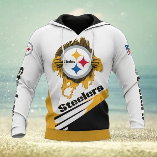 Pittsburgh Steelers 3D Puff Print Hoodie Cool Graphic Gift