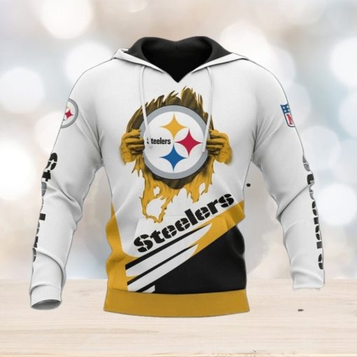 Pittsburgh Steelers 3D Puff Print Hoodie Cool Graphic Gift