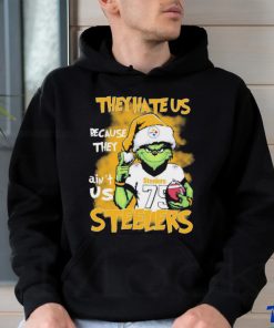 Pittsburgh Steelers Grinch They Hate Us Because Ain’t Us NFL Football Christmas Shirt