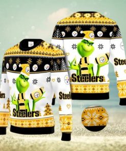 Pittsburgh Steelers Grinch Ugly Christmas Sweater Xmas 3D Printed Christmas Sweater Gift