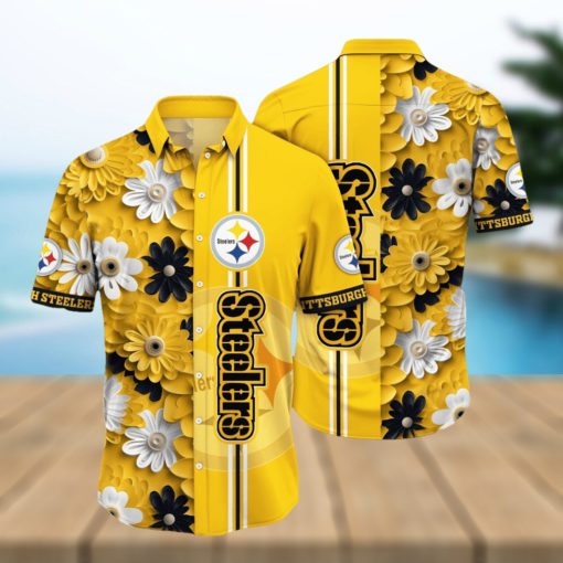 Pittsburgh Steelers Hawaii Shirt Flower Sporty And Stylish