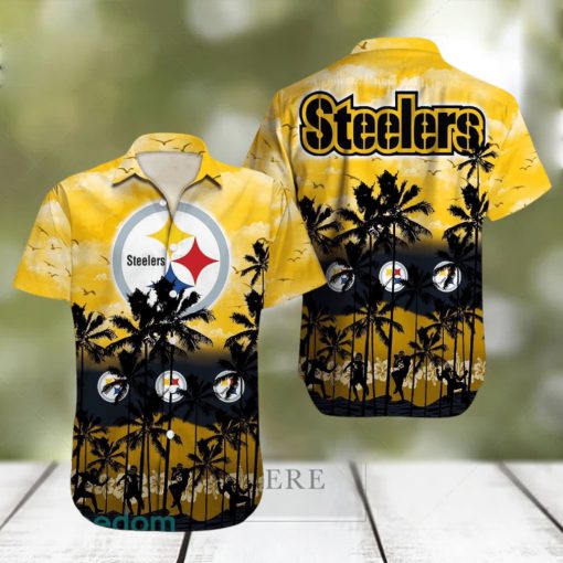 Pittsburgh Steelers NFL All Over printed 3D Beach Lover Gift Aloha Hawaiian Shirt