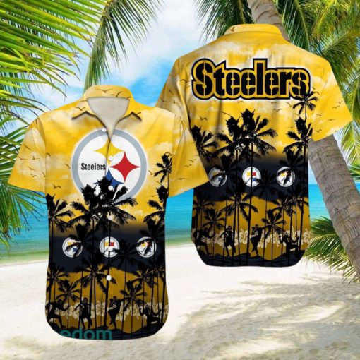 Pittsburgh Steelers NFL All Over printed 3D Beach Lover Gift Aloha Hawaiian Shirt