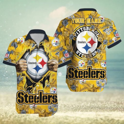 Pittsburgh Steelers NFL Hawaiian Shirt Custom Name For Fans