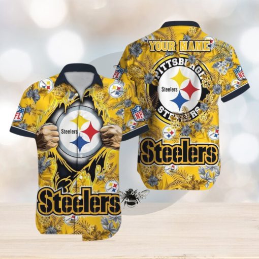 Pittsburgh Steelers NFL Hawaiian Shirt Custom Name For Fans