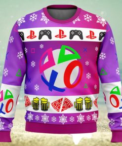 Playstation Neon Ugly Christmas Sweater