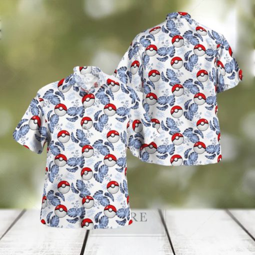 Pokemon Ball Tropical Beach Set Hawaiian Shirt And Short Gift For Fans