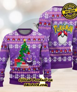 Pokemon Gengar Christmas Ugly Sweater