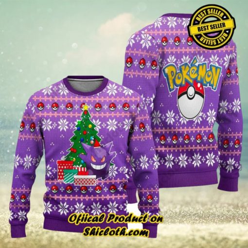 Pokemon Gengar Christmas Ugly Sweater