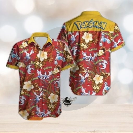 Pokemon V Short Sleeve Funny 3D Hawaiian Shirt