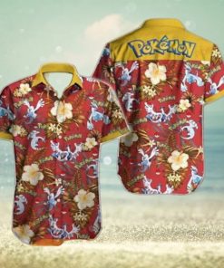 Pokemon V Short Sleeve Funny 3D Hawaiian Shirt