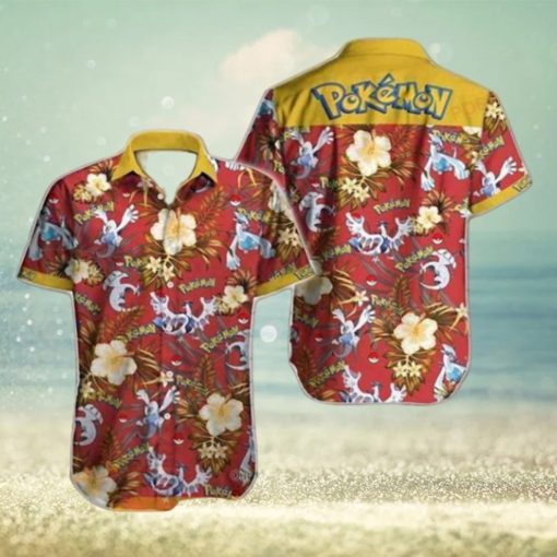 Pokemon V Short Sleeve Funny 3D Hawaiian Shirt