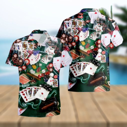 Poker Hawaiian Shirt, Gambling Shirt, Poker Player Shirt, Hawaii Shirt Party Summer, Tropical Shirts, Casino Aloha Hawaii Shirt