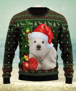 Polar Bear Cute Christmas Ugly Christmas Sweater, Custom Ugly Christmas Sweater