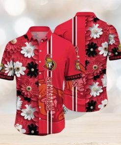 Popsicles Themed Ottawa Senators NHL Hawaiian Aloha Shirt