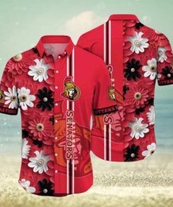 Popsicles Themed Ottawa Senators NHL Hawaiian Aloha Shirt