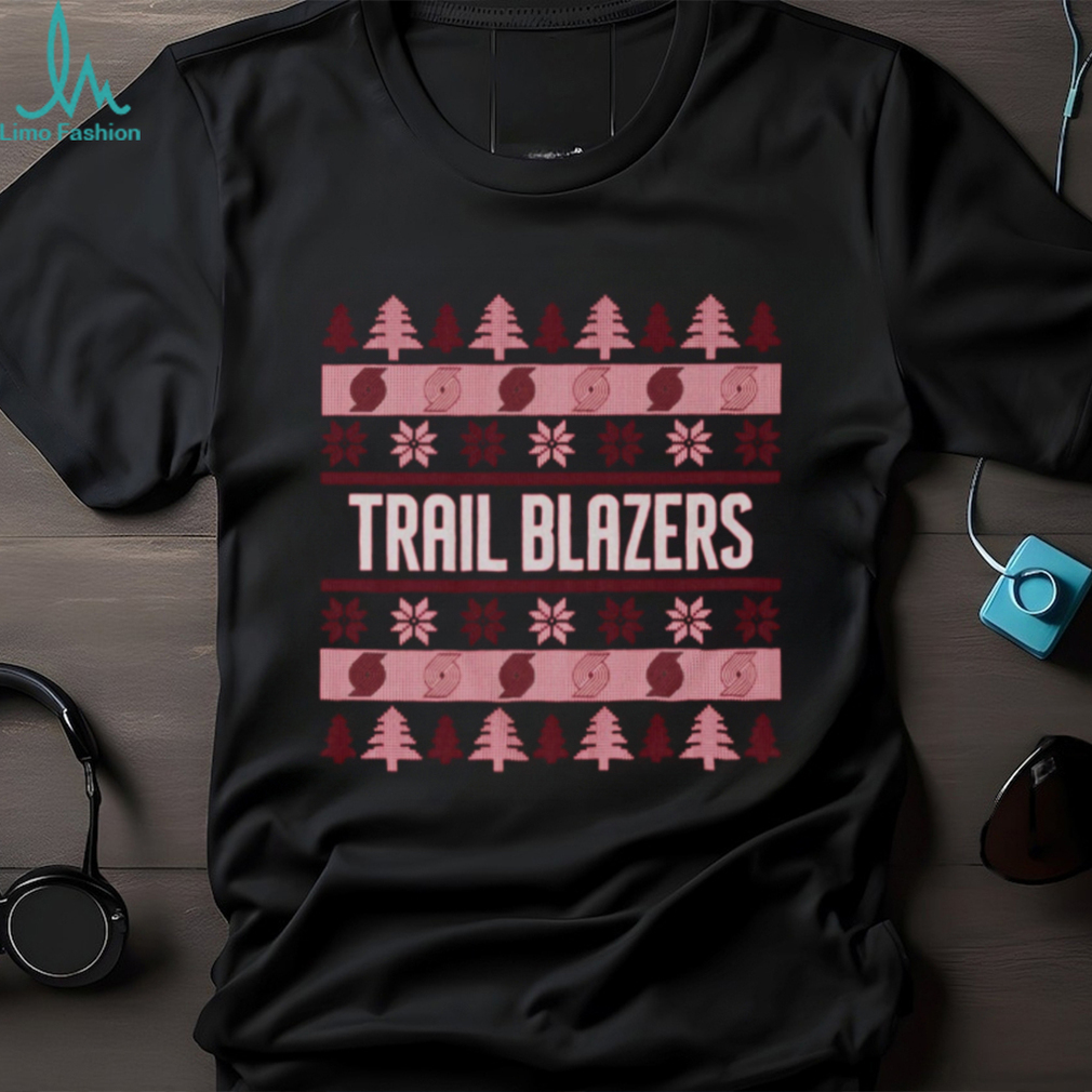 Portland Trail Blazers Holiday Christmas Tree T Shirt Portland Trail Blazers Holiday Christmas Tree T Shirt